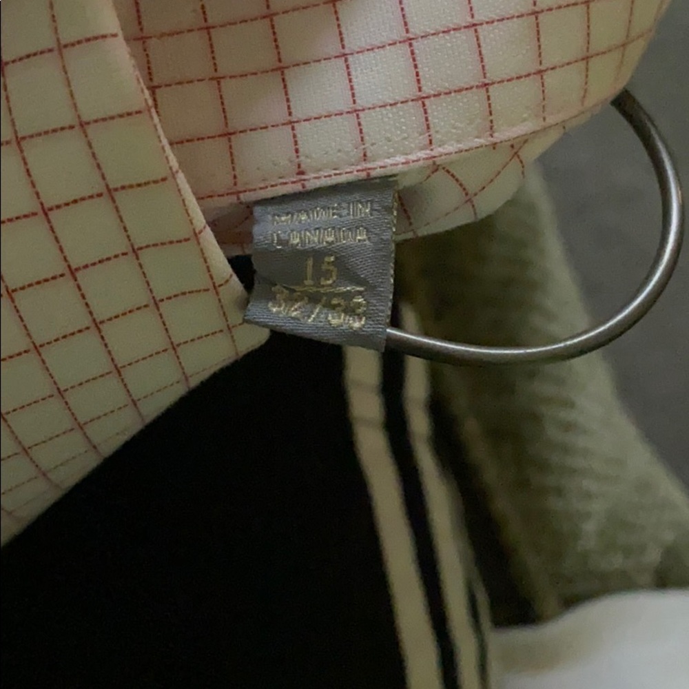 MENS IKE BEHAR NEW YORK NEIMAN MARCUS DRESS SHIRT MADE IN CANADA🍁🇨🇦👔🤍❤️💔❤️❣️❤️‍🩹 - Picture 4 of 4
